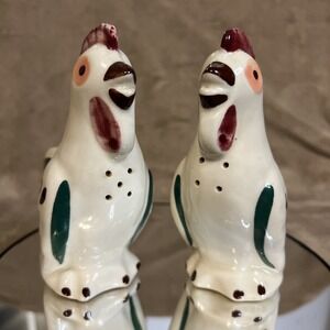 Vintage Shawnee Pottery Chanticleer Chicken Rooster Salt & Pepper Shaker Set!